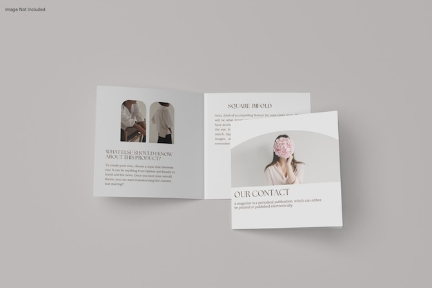 SQUARE BIFOLD BROCHURE MOCKUP