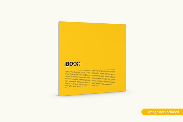 Square Book Mockup Isolated