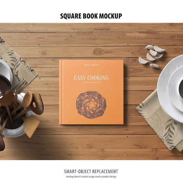 Square Book Mockup