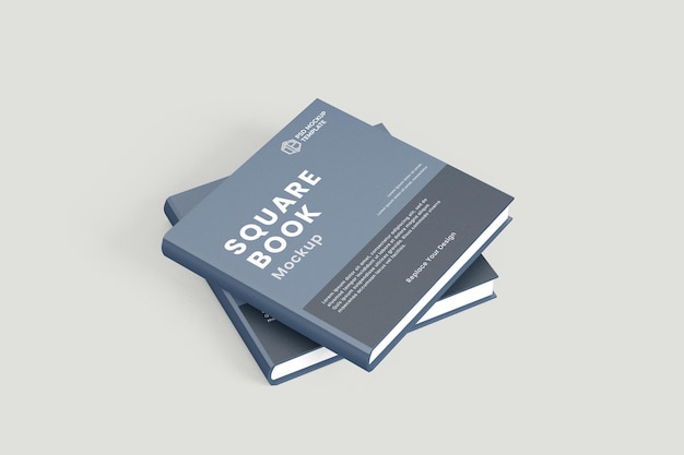 Square Book Mockup