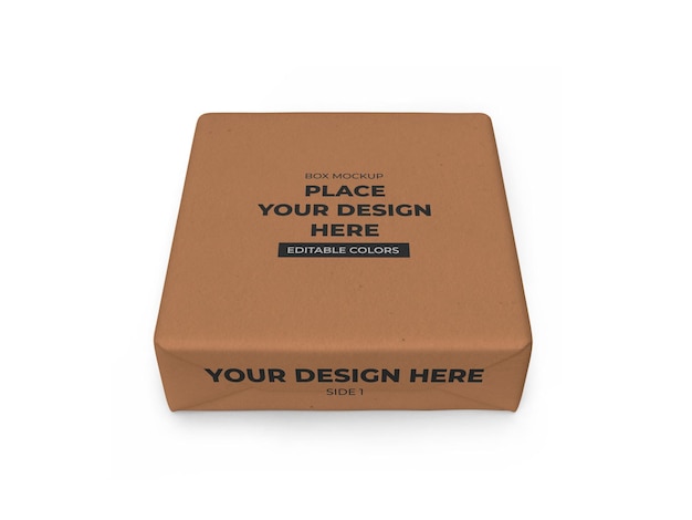 Square Box Packaging Mockup Template