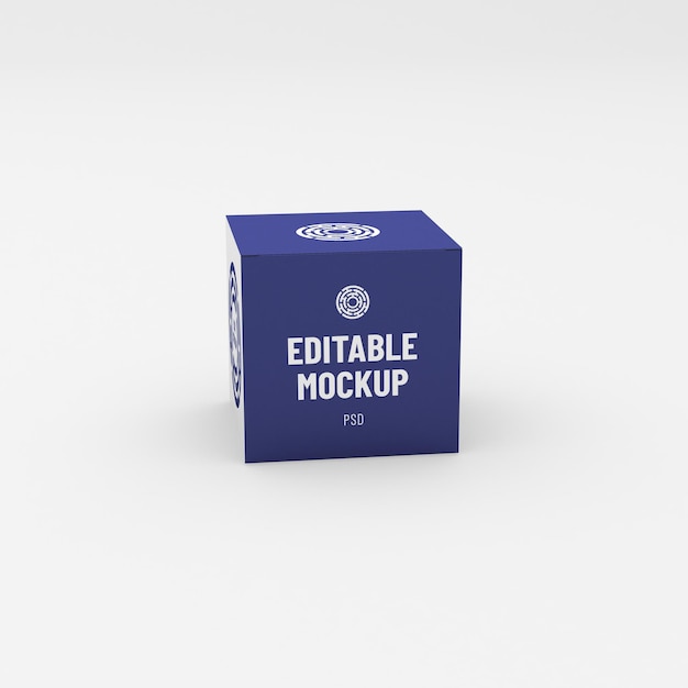 Square box packaging template for product design mockup On clean background