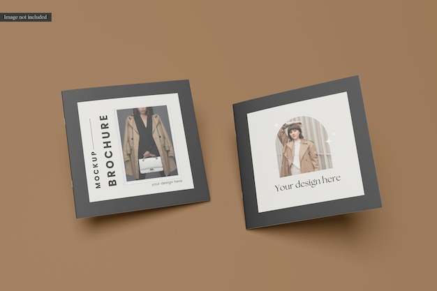 Square brochure mockup