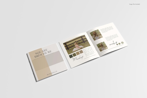 Square brochure mockup