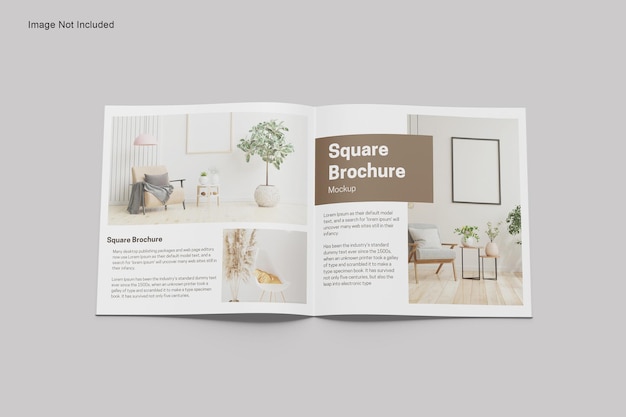 PSD square brochure mockup