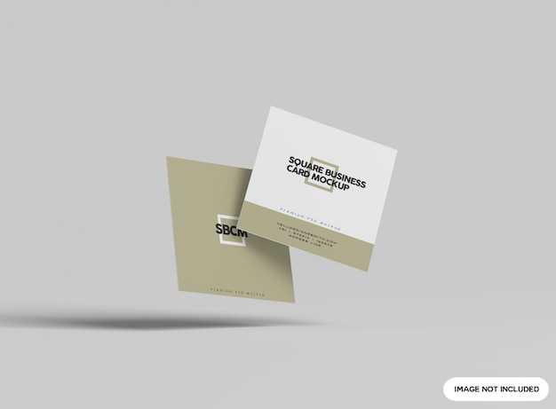 Square business card mcokup