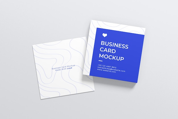 Square Business Card Mockup