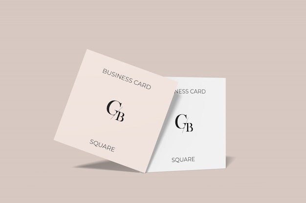 Square Business Card Mockup