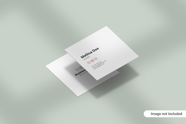 Square Business Card Mockup