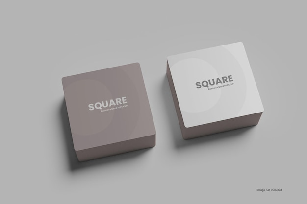 Square Business Card Mockup