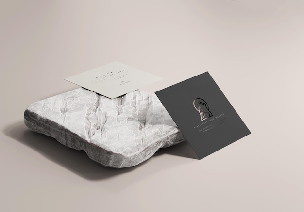 Square Business Card Mockup