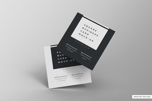 Square Business Card Mockup