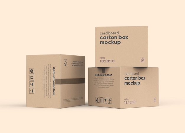 Square carton box mockup aspect ratio 131310