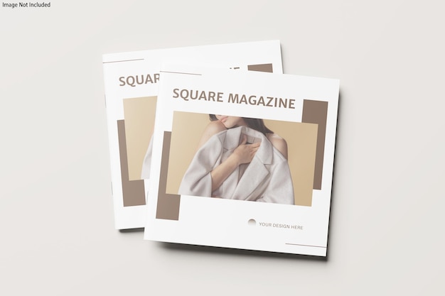 Square catalog brochure mockup