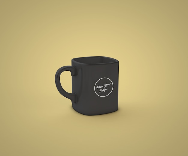 Square Coffee Mug Mockup