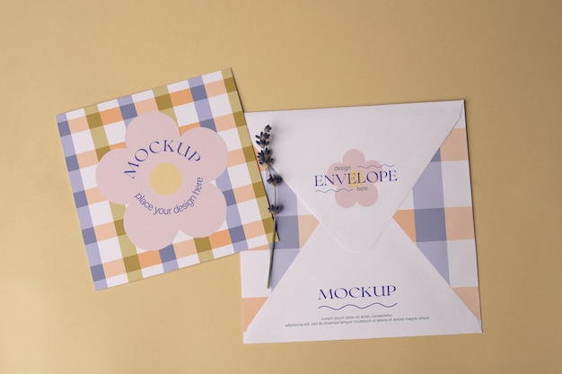 Square envelope mockup