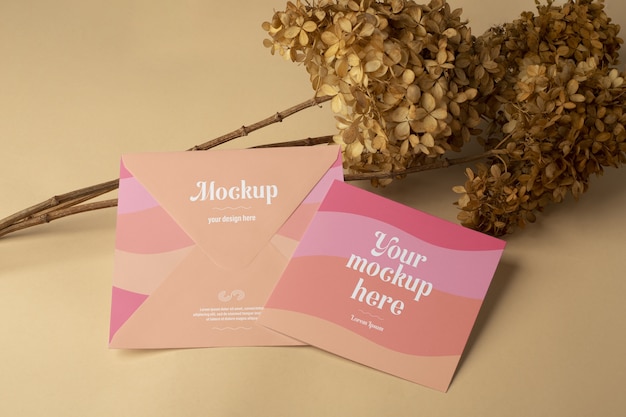 Square envelope mockup