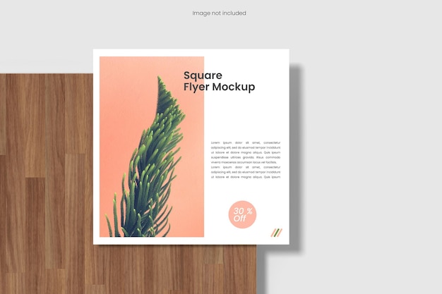 Square flyer mockup design isolated