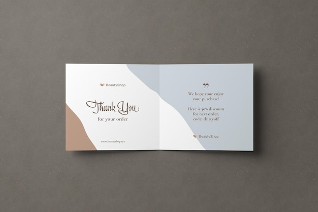 Square Invitation and Greeting Card Mockup