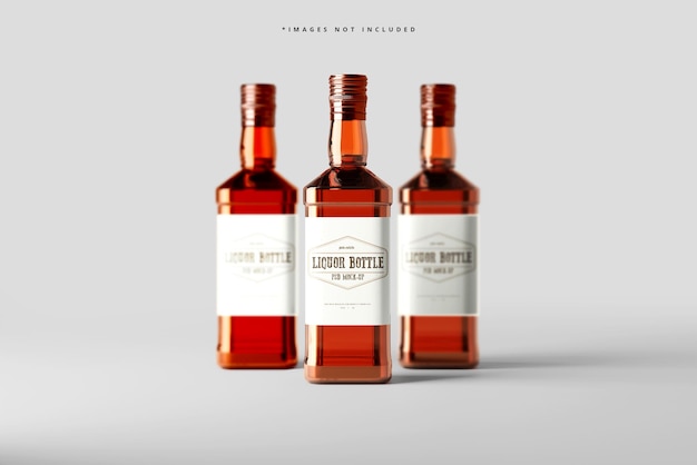 Square Liquor Bottle Mockup