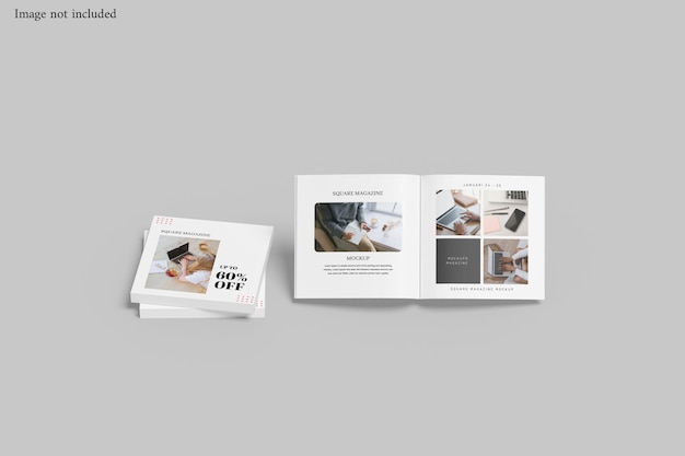 Square Magazine Mockup