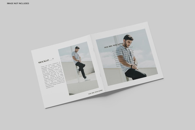 square magazine mockup