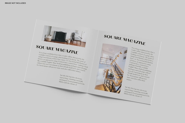 square magazine mockup