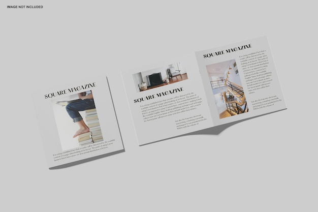 square magazine mockup