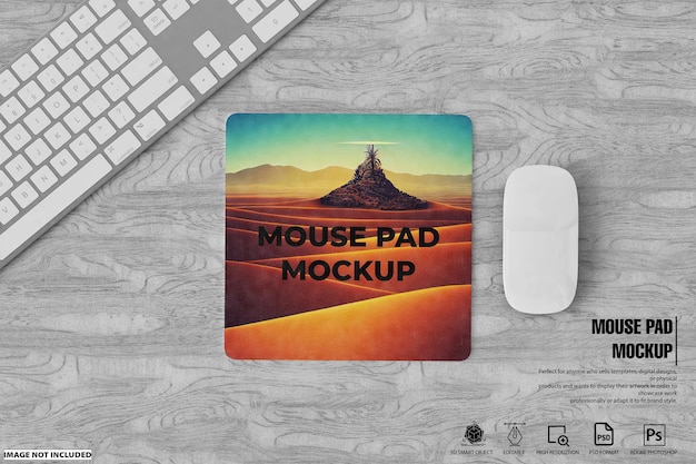 Square mouse pad Mockup