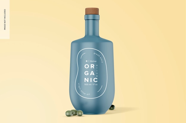 Square Olive Oil Bottle Mockup