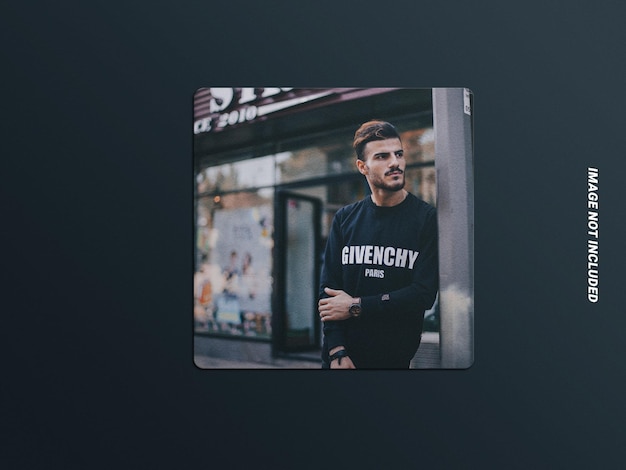 Square photo mockup