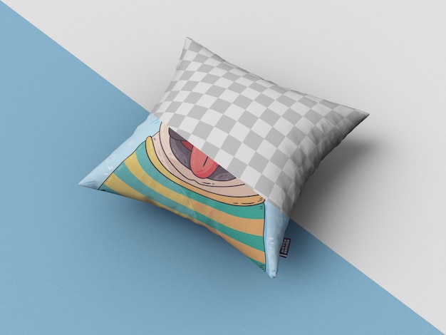 Square pillow mockup