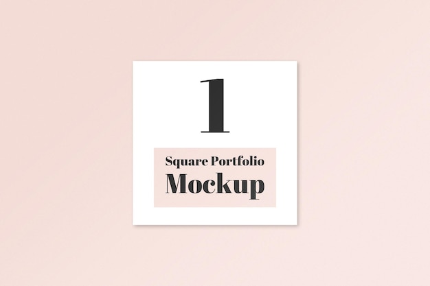 Square portfolio mockup instagram post template