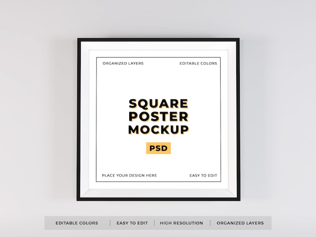 Square Poster Mockup