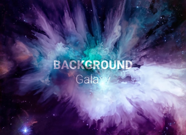 Square purple and pink galaxy abstract background