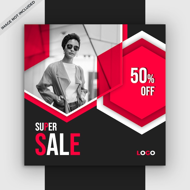 Square sale banner for Instagram