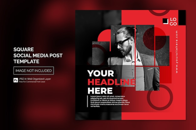 Square Social Media Instagram Post or Web banner Template