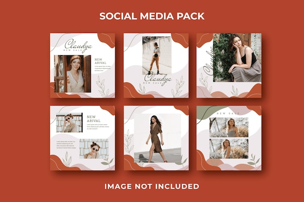 Square social media post Instagram template