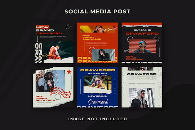 Square social media post Instagram template