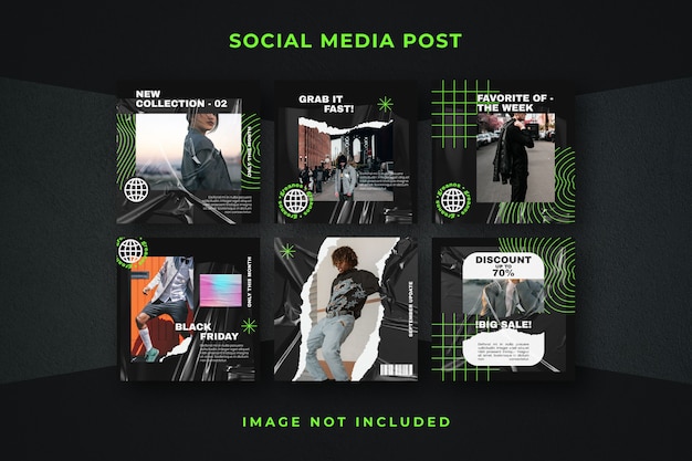 Square social media post Instagram template