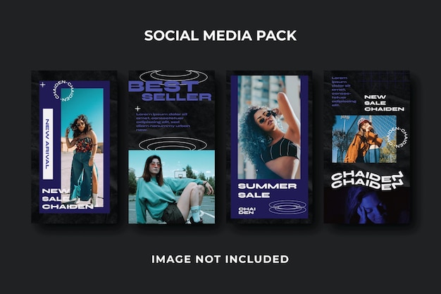 square social media story instagram template