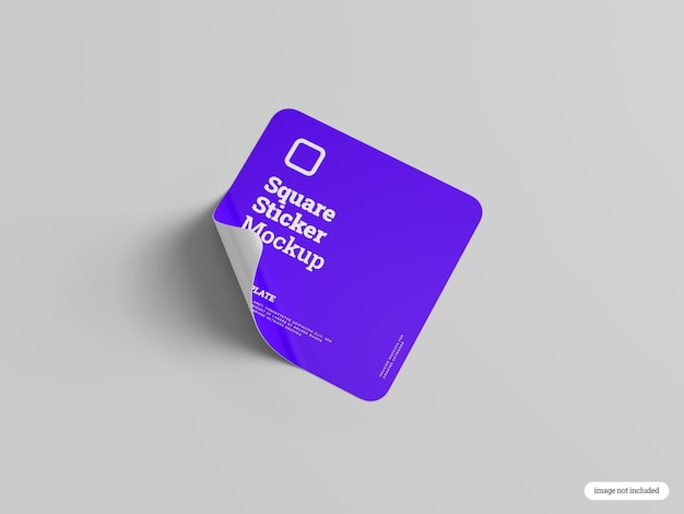 Square Sticker Mockup