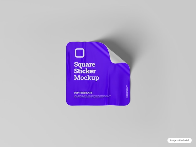 Square Sticker Mockup