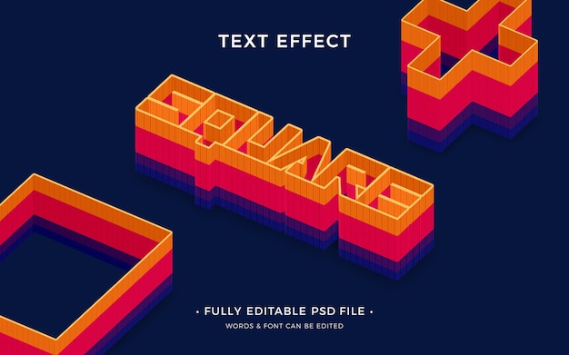 Square text effect