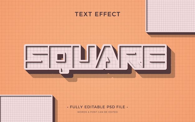 Square text effect