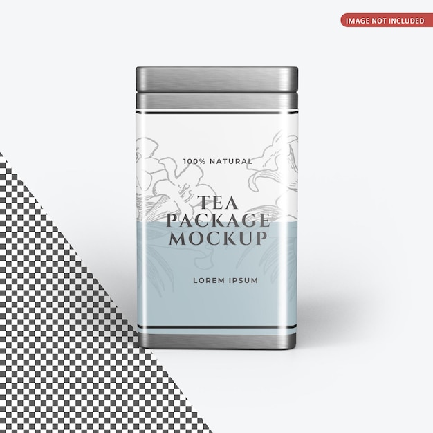 Square Tin Cans Packaging Mockup