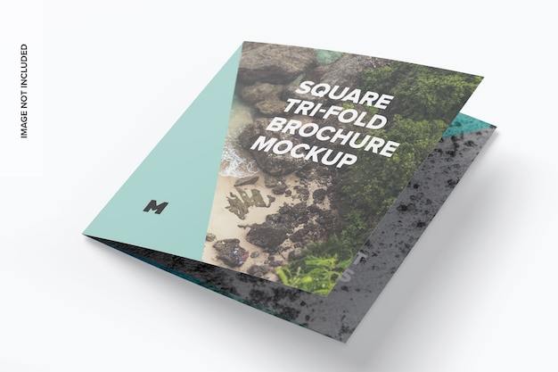 Square Tri-Fold Brochure Mockup