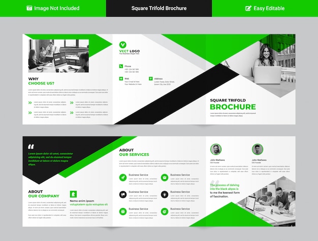 Square Trifold Brochure Design