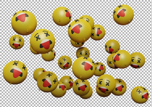 squinting balloon emoticon or emoji perfect for sosial media, branding, advertisement promotion