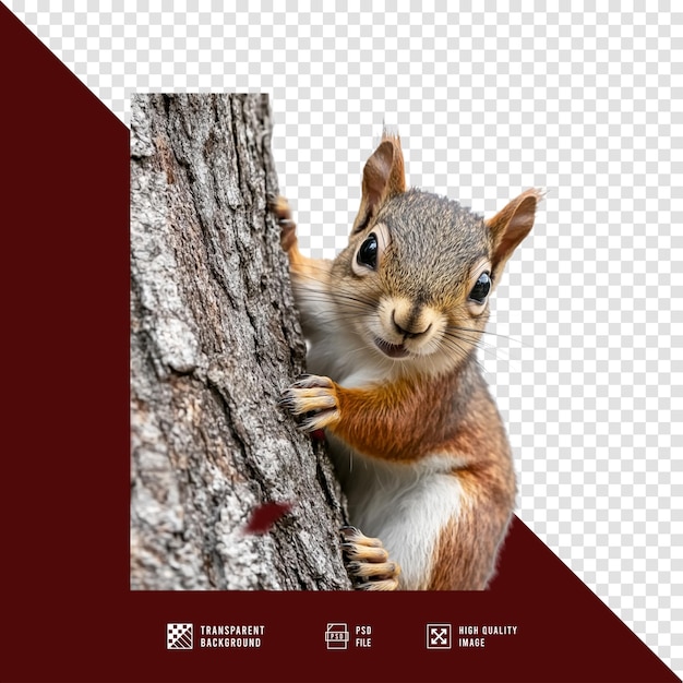 PSD squirrel with transparent background hd quality